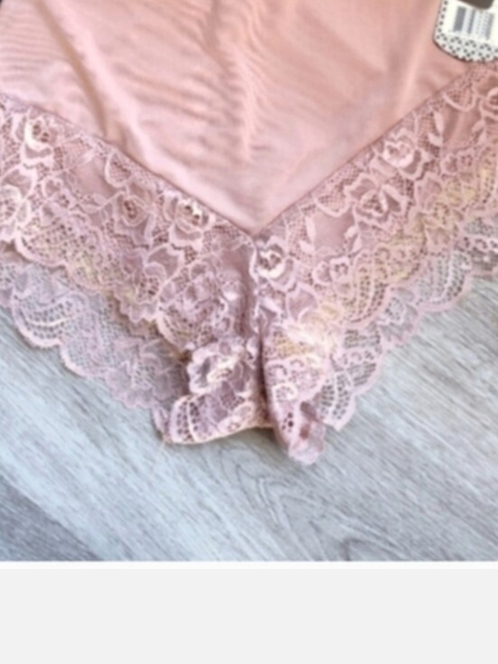 🆕Women's Lace Trim Satin Underwear- Blush Pink Sz 2X